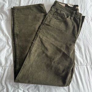Baggy dad green corduroy pants NWT